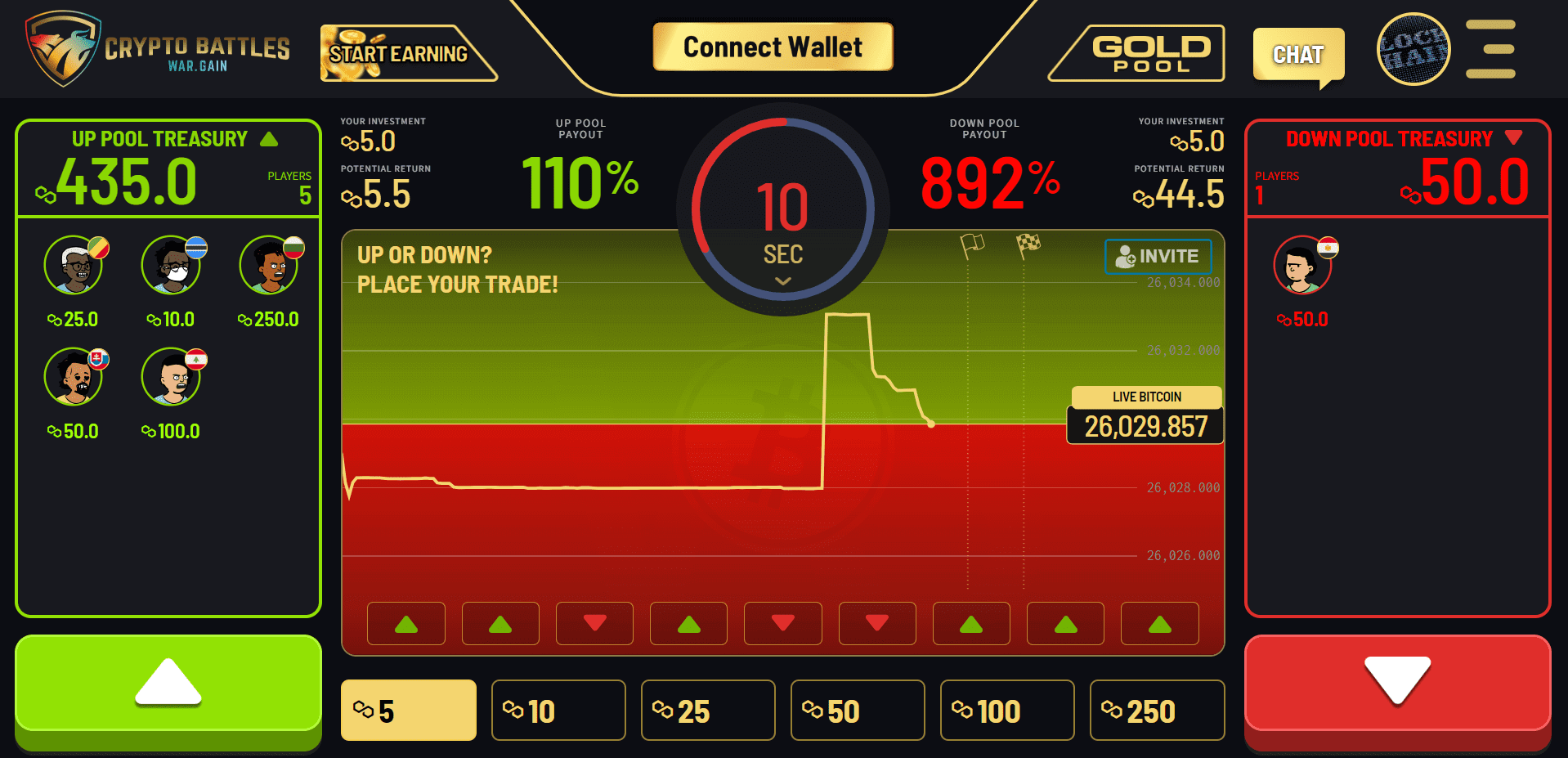 CryptoBattles main